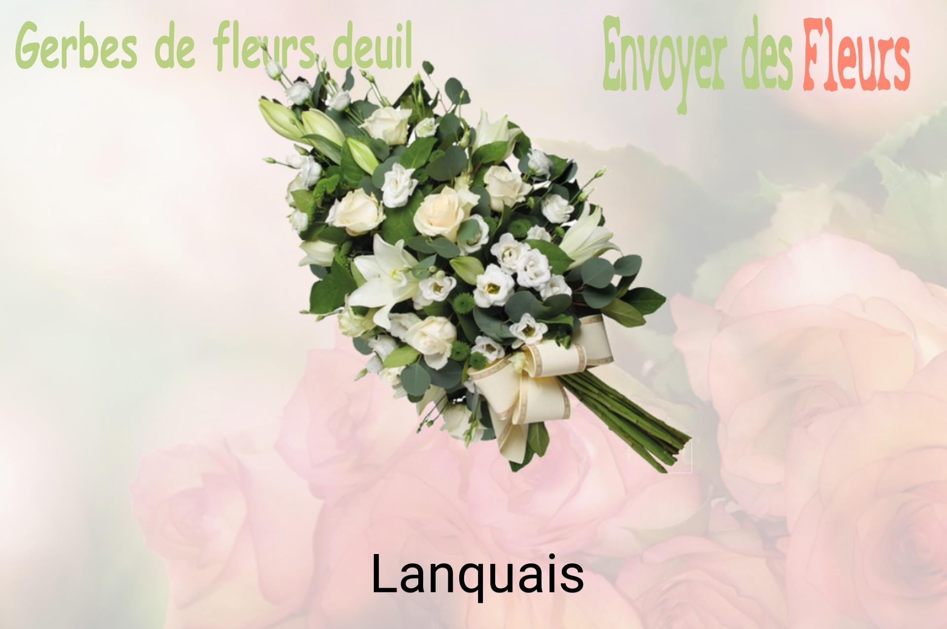Gerbe de fleurs de deuil livrée à Lanquais